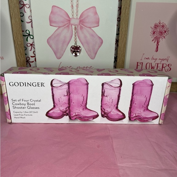 Pink Cowboy Boot Shot Glasses - Picture 1 of 3